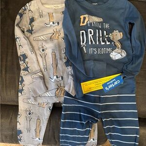 Carter's Kids Pajama Set - Navy and Gray